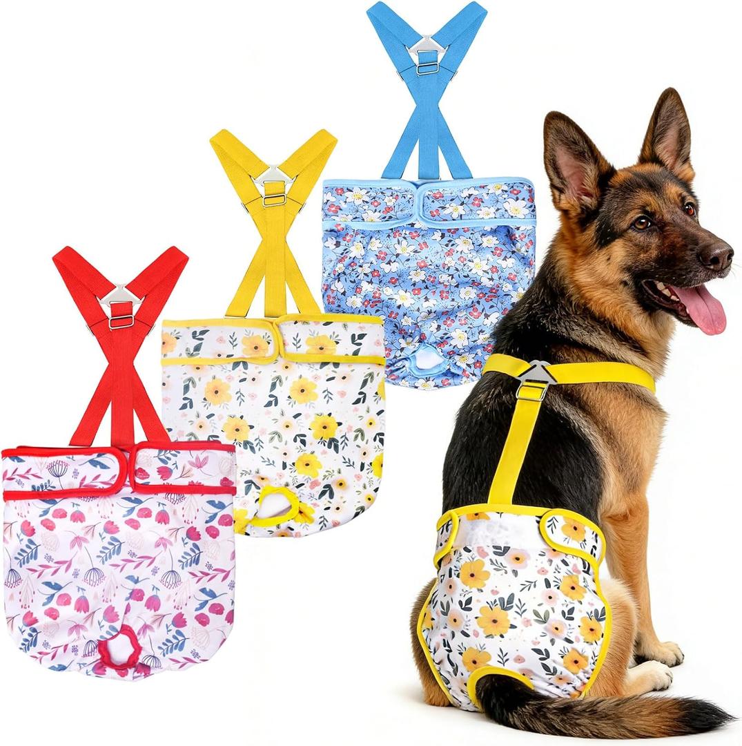 Dog Diapers Female Doggie Diapers for Female Dogs 3 Pack (XL)