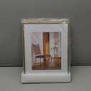 11x14 Picture Frame Set of 2, Brass Metal Photo Frames with HD Glass, Fits 8x10 with Mat or 11x14 without Mat, Wall Hanging and Table Display, 2 Pack