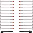 AUCERAMIC ES73121 Engine Cylinder Head Bolt Set for 2015-2021 Cadillac Escalade 2014-2021 Chevrolet Express Silverado Suburban Tahoe GMC Savana Sierra 1500 2500 3500 Yukon XL 5.3L 6.2L 6.6L V8