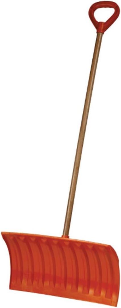 Bigfoot 21" Poly Pusher Snow Shovel - Wooden Handle