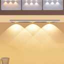 GARTO Led Under Cabinet Light, Under Counter Closet Lighting with Motion Sensor, USB Rechargeable Battery Operated Hill Corrugated Light for Kitchen 3 beads/15.74in