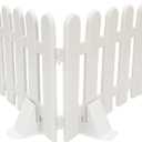 Luxshiny 4Pcs Garden Landscape Fence Border - White Decorative Garden Ornamental Edging Border, for Indoor, Garden Decor