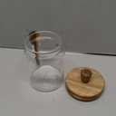 ANSQU Glass Jar with Wooden Lid and Spoon, 20.3oz Food Storage Containers Coffee Jar Coffee Grounds Container, Glass Food Storage Canister (1 Pack)