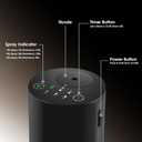 Waterless Essential Oil Diffuser, Battery Powered Mini Scent Air Machine, Aromatherapy Mist Diffuser for Home Room Car Office (Black Aluminum Alloy)