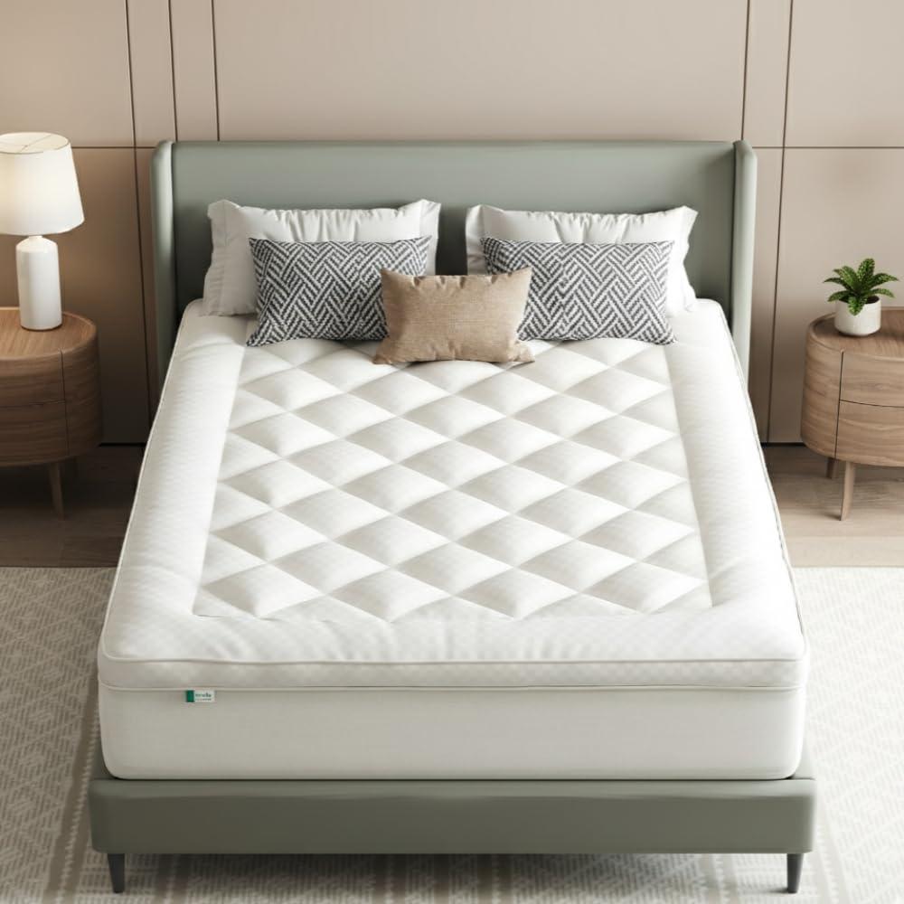 Novilla Twin Mattress Topper, Extra Thick Pillow Top Mattress Pad, Down Alternative Fill Breathable Cover, 8-21" Deep Pocket Soft Bed Topper for Back Pain Relief, Oatmeal