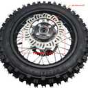 CLEO 12 Rear Wheel Rim Tire 80/100-12 Assembly for 50cc 90cc 110cc 125cc Dirt Bike taotao TTR SSR CRF Apollo 12mm axle includes 190mm brake disc and 41T sprocket