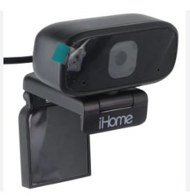 iHome Office 720P USB Plug and Play Webcam with External Mic - Black