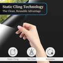 Finnez Blackout Window Privacy Film 100% Light Blocking UV Protection, Removable Static Cling Non-Adhesive Frosted Window Tint for Home Nursery Office Rental Elderly Pet Family