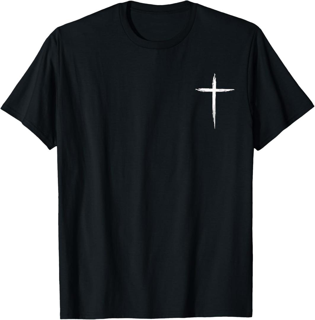 Jesus Christ Christians Men Women Christian Cross T-Shirt (L, Black)