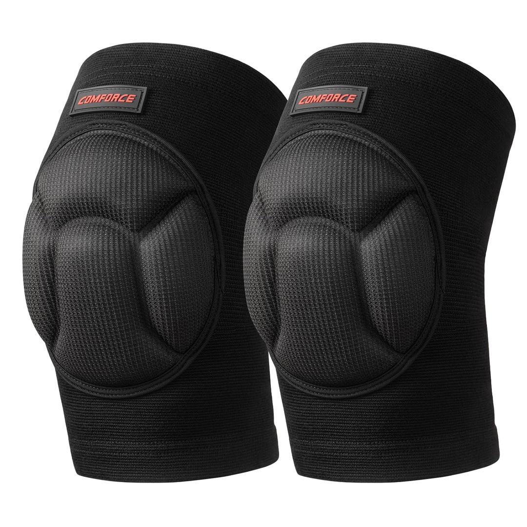 Protective Knee Pads with Thick Sponge for Volleyball, Anti-slip Knee Brace Collision Avoidance Knee Sleeve for Basketball, Gardening Housework, Yoga, Skateboarding, M