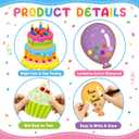 2 x Happy Birthday Bulletin Board Set for Classroom Colorful Cakes Birthday Paper Cutouts Cupcakes Balloon Hat Classroom Decorations for Back to School Home Office Chalkboard Wall Decor Party Supplies