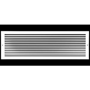 HVAC Premium 18" X 6" Aluminum Return Grille - Easy Air Flow - Linear Bar Grilles [Outer Dimensions: 19.875 X 7.875]