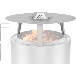 Fire Pit Heat Deflector for Solo Stove Yukon 27" Accessories, Portable Heat Diffuser for Solo Yukon & 27" Other Firepit for Firepit Captures & Redirects Warmth 304 Stainless Steel with Carrying Handle