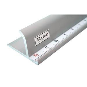 Victor 18-Inch Professional Aluminum Safety Ruler with Finger Guard Edge and Non-Slip Base – Precision Cutting Tool for Craft Projects – Durable Safety Ruler