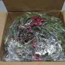 4 Pcs Christmas Candle Rings Wreath Mini Christmas Table Centerpieces Red Berry Pinecones Wreaths for for Front Door Kitchen Cabinet Holiday Party Farmhouse Porch Wall Outdoor Indoor Home Decoration