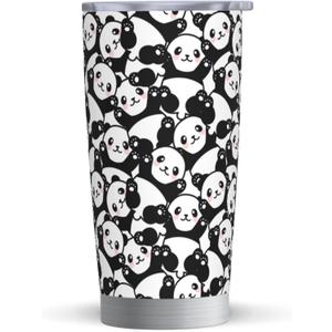 Waldeal Cute Panda Travel Coffee Mug, Funny 20 oz Tumbler, Stainless Steel Cup with Lid, Double Wall Vacuum Insulated Travel Mug Gifts for Men Women