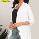 Argstar Women's 3/4 Sleeve Cardigan (White, XXXL)