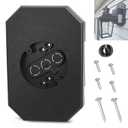 8141DBL Siding Lamp Mounting Blocks Kits, Light Mounting Block Plate with Built-in Electrical Box for 1/2 Inch (0.5") Outdoor Double 4" Siding Lap 1/2" Vertical Double Siding Lap (Black)