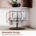 Water Bottle Organizer for Stanley 40 oz Tumbler with Handle, Rotatable Stanley Cup Organizer Holder, Kitchen Organizers and Storage for Cabinet with Non-Slip Pad, Black (Large)