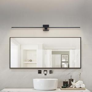 URSOLA Black Bathroom Light Fixtures, 48 inch Modern LED Vanity Lighting Over Mirror, 3CCT Dimmable Wall Sconces for Bedroom