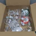 30 Pieces Christmas Booze Balls, Christmas Tree Hanging Ornaments Clear Plastic Fillable Bulbs Pendant Ball with Screw Caps and Ribbons for Christmas Home Party Decor (Silver)