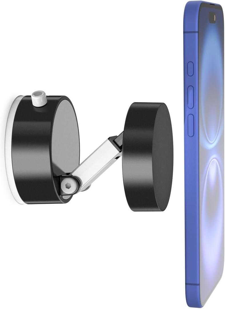 Upgraded for Magsafe Suction Cup Phone Mount/Shower Phone Holder Airplane Travel Vacation Essentials Magnetic Mirror Phone Mount for Women Men Gifts Tiktok Content Creator Must Have Accessories