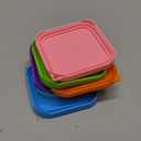 Linkidea 6 Pcs Reusable Silicone Lids for Food Storage, Leak-proof Square Cover Replacement for Sauce Containers, Compact Kitchen Accessories Fits Daily Use, Exact Size Compatible with 6 oz