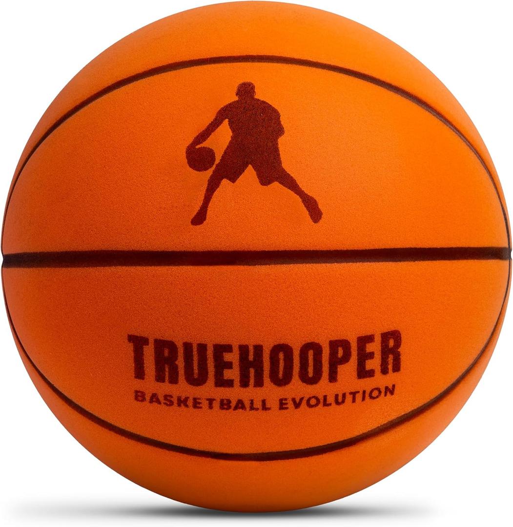 Silent Basketball  Indoor Basketball (PRO Version) - Grooved Foam Basketball for Quiet Dribbling and Indoor Training  Higher Bounce Noiseless Basketball - Non-Deforming Packaging (Size 7, Orange)