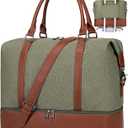 BLUBOON Travel Weekender Bag for Women Carry-on Tote Bag with Shoe Compartment Duffle Overnight Bag (T-army Green)