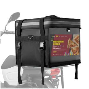 Insulated Food Delivery Bag for E-bikes/Scooters/Motorcycles, Waterproof Delivery Bag with Carrier Rack,Perfect for Catering,Restaurants,Delivery Drivers, DoorDash and more,62L - Fit 14'' Pizza box