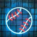 Baseball Neon Sign - Dimmable Sport Wall Decor with USB Power, Unique Gifts for Men & Boys 8-12, LED Bedroom Lights for Man Cave College Dorm Baseball Fan Accessories