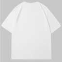 Women's Graphic Tees Letter Print Crewneck Short Sleeve T Shirt Vacation Summer Tops White Letter Large