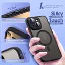 Privacy Case for iPhone 15 Plus,Magnetic iPhone 15 Plus Phone Case with Privacy Screen Protector X2 & Camera Protector [Compatible with MagSafe],Translucent Matte Shockproof Cover-Rose Red