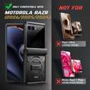 TONGATE for Motorola Razr 2026 Case & Razr 2025/2024 Case with Privacy Screen Protector, [360° Spin Magnetic Stand] [Compatible with Magsafe] [Hinge Protection] Military Grade Drop Phone Cover, Black