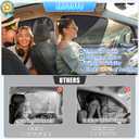 4 x ZATOOTO Car Window Shades for Side Windows 4 Pack Car Window Covers for Privacy Half Blackout & See-Through UV Protection & Cooling Magnetic Car Window Curtain Universal for Camping Travel In-Car Rest