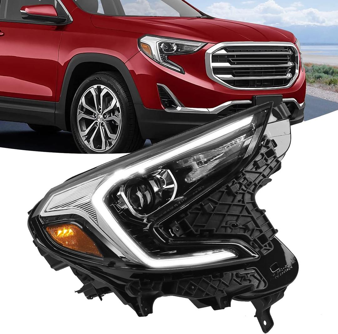 For [Factory HID/Xenon Model] GMC Terrain Headlight Assembly 2018 2019 2020 2021 Right Passenger Side Replacement Headlamp 84815559 GM2503475