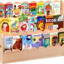 Scalloped Book Shelf, Montessori Bookcase for Kids, Wooden Book Rack for Classrooms, Playrooms.(29.6" W *10.6" D*27.6" H), 39.4" W*10.6" D*27.6" H