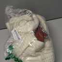 Cable Knit Christmas Stockings Kits Solid Color White Ivory Classic Decorations 18" (18inch 2PCS, White)