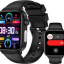 Smart Watch for Women Men (Answer/Dial) 1.96" IPS Smartwatch, 24/7 Heart Rate/Blood Oxygen/Blood Pressure/Sleep Monitor, Blood and Body Composition,100+ Sports Modes Fitness Tracker (Black)