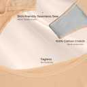 Jo & Bette Seamless Thongs for Women - High Waist Panties 6 Pack - Thong Underwear Pack Breathable No show Sports (M)