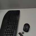 Wireless Keyboard and Mouse Combo,2.4G Full Size Wave Keys Ergonomic Keyboard with Wrist Rest for Natural Typing, 3 DPI Adjustable Ergonomic Silent Mouse for Computer/Laptop/Windows/Mac (Gray)