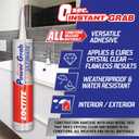 Loctite Power Grab Ultimate Crystal Clear Construction Adhesive, 9 fl oz Cartridge, 1 Pack - Versatile Construction Glue for Cement, Tile, Wall & More
