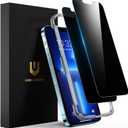 UNBREAKcable Privacy Screen Protector for iPhone 14/ iPhone 13/13 Pro, Tempered Glass [True 28Anti Spy] [9H Hardness] [Case Friendly] Private Protector for iPhone 6.1" - 2 Pack (Black)