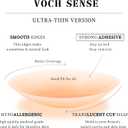 VOCH GALA Nipple Covers 2 Pairs-Seamless and Sheer Adhesive Silicone Nipple Pasties for Women Reusable, Sticky Breast Petals (Beige)