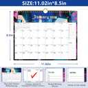 4 x 2026-2027 Wall Calendar - Includes January 2026 to June 2027, 18-Month Paper Wall Calendar 11 x 8.5 Inches.Thick Paper with Julian Dates and Block for New Year and Christmas Holidays To-dos  Notes (E)