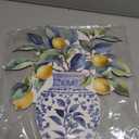 AceOrbit Chinoiserie Lemon Wall Art Decor 13.8 Inch Blue and White Chinoiserie Porcelain Door Decoration Wooden Farmhouse Summer Lemons Hanging Decor for Living Room Kitchen Indoor Outdoor Home Porch