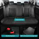 FEINEPRO Seat Covers for Honda Civic Sedan 4DR Sedan Sport 2022-2024,LX 2022-2026.Faux Leather Car Seats Cover Full Set,(Rear Row Solid & Folding Backrest)-BlackBlue