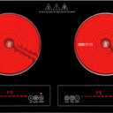 2 Burner Electric Cooktop,110V 2500W Electric Stove Top with Touch Control,9 Heating Level,Timer & Kid Safety 2 burner cooktop.