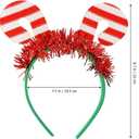FRCOLOR Hair Decorations Christmas Decorations 9 pcs Christmas Candy hair hoop party hair decoration candy cane hairband Cane Headband Decor