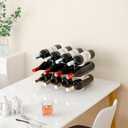 Yieach 2 Tier Stackable Wine Racks Countertop,Sturdy and Durable Wine Rack Free Standing Floor for Inside Cabinet,Clear Water Bottle Organizer and Wine Storage Racks Holder for Pantry,Table,Kitchen